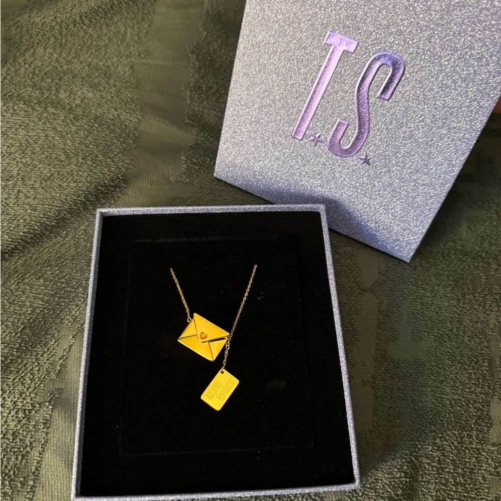 Taylor Swift Gold Envelope Pendant Necklace